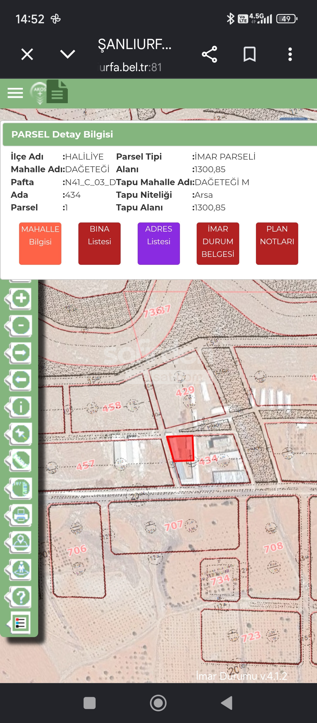 DAĞETEĞİNDE SATILIK İMARLI ARSA